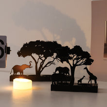 Load image into Gallery viewer, Animal Silhouette Wrought Iron Candlestick Domestic Ornaments
