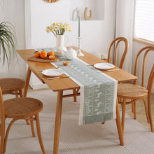 Load image into Gallery viewer, Handmade tassel table runner American jacquard table runner cloth table cloth chest of drawers cover towel decorative dustproof tablecloth

