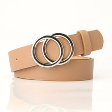 Load image into Gallery viewer, Women's Cross-Border Trendy Double Ring Buckle Belt Fashionable Simple Women's Ins Style Wide Belt
