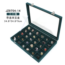 Load image into Gallery viewer, Jewelry Display Box Flip with Lid Transparent Jewelry Box Necklace Ring Storage Box
