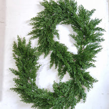Load image into Gallery viewer, Simulated feel soft rubber pine needle rattan Christmas decoration green plant long pine cypress pine needle decorative rattan

