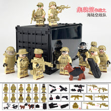 Load image into Gallery viewer, Children's Particle Building Blocks Toys Container Special Police Man Dog Shield Building Blocks Toys
