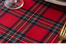 Load image into Gallery viewer, Christmas Holiday Tablecloth Red Plaid Table Cloth Living Room Decoration Tea Table Cloth Table Mat Rectangular Tablecloth
