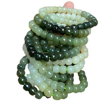 Load image into Gallery viewer, Natural Gradient Color Hetian Jade Old Beads Bracelet Ancient Style Single Circle Bracelet Ornament Gift
