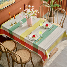 Load image into Gallery viewer, Waterproof PVC Table Cloth Oil-Proof Spill-Proof Vinyl Rectangle Tablecloth Wipeable Table Cover for Outdoor and Indoor Use
