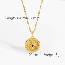 Load image into Gallery viewer, A Variety of French Retro Hemp Flowers Chain Titanium Steel Heart-Shaped Necklace Women's Heart-Shaped Zircon Pendant Necklace
