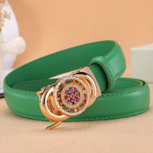Load image into Gallery viewer, Women's Belt Automatic Buckle Good Luck Comes Fashion All-Match Belt Female Korean Style
