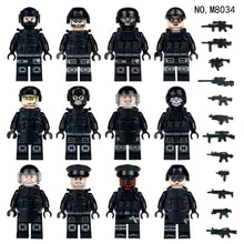 Load image into Gallery viewer, 12pcs/Set Black SWAT M8034 Small Particles Doll Toy Weapon Pieces Accessories Assembling Children's Building Blocks Toys
