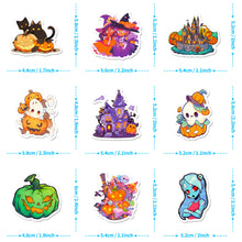 Load image into Gallery viewer, 50pcs Children's Cartoon Graffiti Halloween Stickers Pumpkin Ghost Witch Bat Halloween Carnival Stickers
