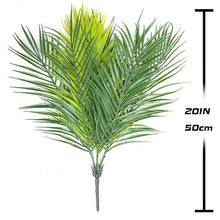 Load image into Gallery viewer, Artificial Palm Leaf Artificial Plants 9 Forks Iron Leaf Tropical Green Plants Ferns Jungle Plants
