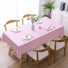 Load image into Gallery viewer, Solid Color PVC Waterproof and Oilproof and Heatproof Tablecloth Rectangular Plastic Table Mat Tablecloth
