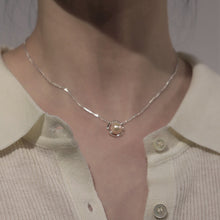 Load image into Gallery viewer, S925 Silver French Style Vintage Pearl Necklace Female Ins Style Geometric round Clavicle Chain
