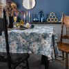 Load image into Gallery viewer, Jacquard table linen oil painting thick dustproof flower tablecloth
