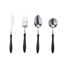 Load image into Gallery viewer, 304 Stainless Steel Tableware with Black Wooden Handle Suit Party Tableware
