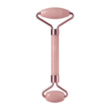 Load image into Gallery viewer, Pink Crystal Roller Facial Massage Non-Jade Beauty Bar Double-End P  ush Face Lift Relax Heart Shape Scrapping Plate
