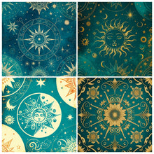 Load image into Gallery viewer, 12Pcs Tarot Star Sky Background Paper Diy Fantasy Universe Art Material Paper
