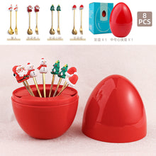 Load image into Gallery viewer, Cute Doll Fruit Fork Children's Holiday Gifts Small Mood Egg Tableware Set
