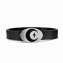 Load image into Gallery viewer, Customized Men's Fashion Black Automatic Leather Buckle Ratchet Gift Belt
