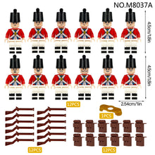 Load image into Gallery viewer, 12pcs/Set European Soldier 8037a Small Particle Infantry Doll Toy Model Royal Army Navy Doll Children Building Blocks
