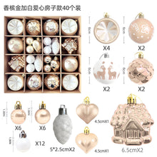 Load image into Gallery viewer, Christmas decoration 6cm electroplated ball plastic ball special-shaped painted Christmas ball gift Christmas tree pendant
