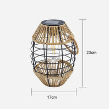 Load image into Gallery viewer, Solar Outdoor Light Tungsten Wire Warm Light Projection Lamp Woven Hanging Iron Solar Energy Garden Lamp
