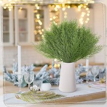 Load image into Gallery viewer, 60Pcs Artificial pine branches, fake green plants pine leaf picks DIY wreaths handicrafts Christmas decorative plants
