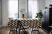 Load image into Gallery viewer, INS Style Cotton Linen Tablecloth Ethnic Style Bohemian Black and White Printed Dining Room Table Cloth Book Tablecloth
