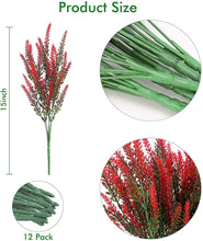 Load image into Gallery viewer, 10PCs Artificial Flowers Lavender Flower Outdoor UV-Proof Imitation Plastic Plant Fake Flower
