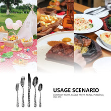 Load image into Gallery viewer, Pattern Stainless Steel Tableware 5 Components 20-Piece Set Western Food/Steak Knife and Fork Spoon Kit
