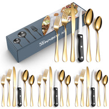 Load image into Gallery viewer, Set Stainless Steel 24-Piece Set 6-Piece Set Creative Western Food Steak Knife, Fork and Spoon
