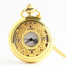 Load image into Gallery viewer, Carved Hollow Retro Watch Men's Fashion Necklace Ornament Quartz Watch Pocket Watch Flip Large Pocket Watch
