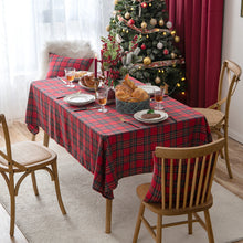 Load image into Gallery viewer, Christmas Holiday Tablecloth American Red Simple Plaid Table Mat Hotel Coffee Table Cloth Decorative Tablecloth
