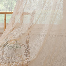 Load image into Gallery viewer, 132 * 213cm White French Lace Curtain Bedroom Window Screen
