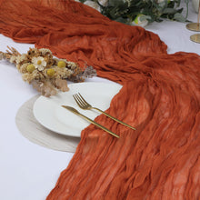Load image into Gallery viewer, Voile Champray Table Runner Wedding Party Decoration Pleated Table Runner Tablecloth
