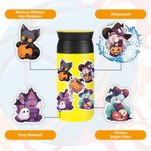 Load image into Gallery viewer, 50pcs Children's Cartoon Graffiti Halloween Stickers Pumpkin Ghost Witch Bat Halloween Carnival Stickers

