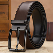 Load image into Gallery viewer, Men's Leather Belt Men's Pin Buckle Belt Double-Sided Preferred Pant Belt
