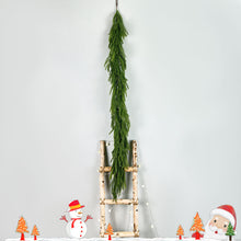Load image into Gallery viewer, Christmas atmosphere decoration Norfolk pine rattan simulation feel soft glue fireplace decoration green plants
