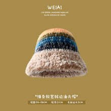 Load image into Gallery viewer, Winter colorful christmas hat vintage knitted wool hat warm plush bucket hat
