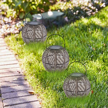Load image into Gallery viewer, Solar Outdoor Light Tungsten Wire Warm Light Projection Lamp Woven Hanging Iron Solar Energy Garden Lamp
