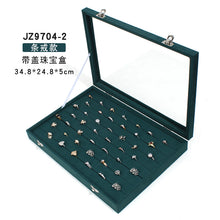 Load image into Gallery viewer, Jewelry Display Box Flip with Lid Transparent Jewelry Box Necklace Ring Storage Box
