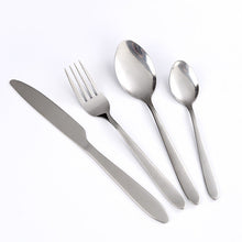 Load image into Gallery viewer, Stainless Steel Tableware Set with Light Handle Dining Knife Spoon Fork Tea Spoon Four-Piece Set Hotel Gift
