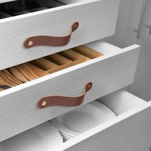Load image into Gallery viewer, Drawer Cabinet Door Handle Leather Strap Belt Handle Brown Black Leather
