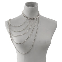 Load image into Gallery viewer, Neck Hanging Chain Clavicle Necklace Sexy Geometric U-Shaped Tassel Shoulder Body Chains
