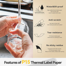 Load image into Gallery viewer, 1/10PCs Thermal Label Paper Color Tear-Proof Applicable to Ning You P15p12 Pass Line Fiber Optic Cable Label Paper
