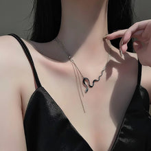 Load image into Gallery viewer, INS Style Double-Layer Chain Snake Necklace Female Hip Hop Cold Style Personal Accessories Clavicle Chain
