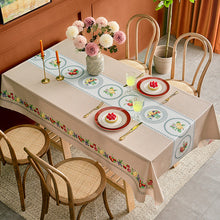 Load image into Gallery viewer, Waterproof PVC Table Cloth Oil-Proof Spill-Proof Vinyl Rectangle Tablecloth Wipeable Table Cover for Outdoor and Indoor Use

