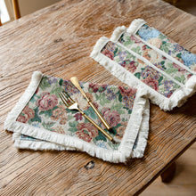 Load image into Gallery viewer, Tassel round flower placemat table towel kitchen table cloth decoration dining room long table mat
