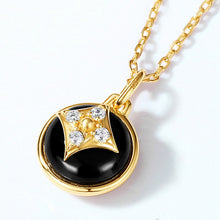 Load image into Gallery viewer, Women's Women's Pendant Clover Black Agate Silver S925 Silver Plated Clover Necklace Pendant for girls
