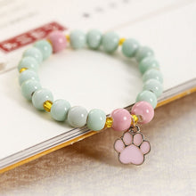 Load image into Gallery viewer, Ceramic Bracelet Cute Foot Bracelet Small Fresh Black Bracelet Couple Men and Women
