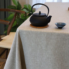 Load image into Gallery viewer, Linen Tablecloth Coffee Table Simple Solid Color round Table Fabric Japanese Cotton Linen Rectangular Tablecloth
